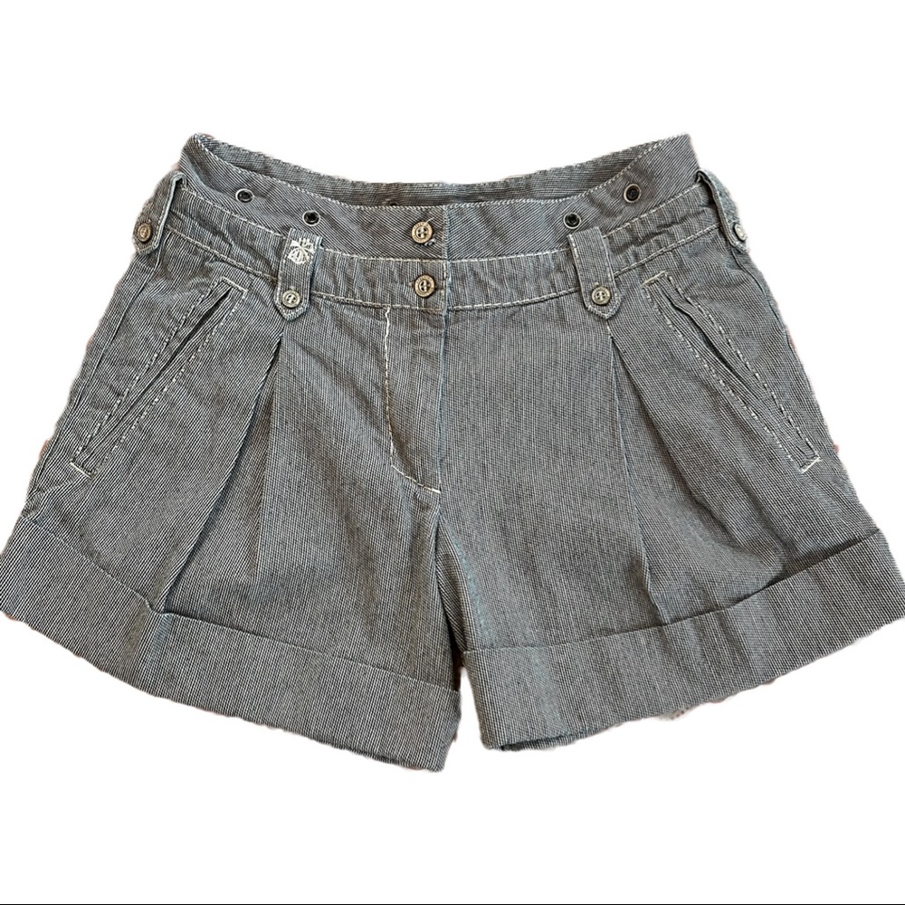 French Connection High Waisted Pleated Cuff Mom Short - Women's Size Medium